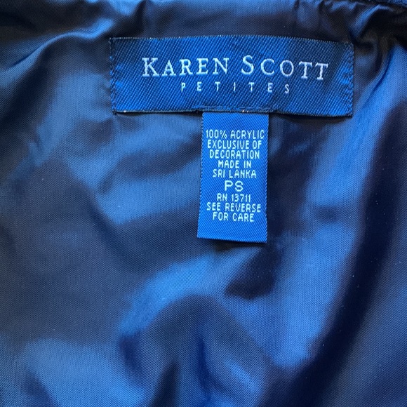 Karen Scott Vintage Christmas Vest size PS - Picture 7 of 8